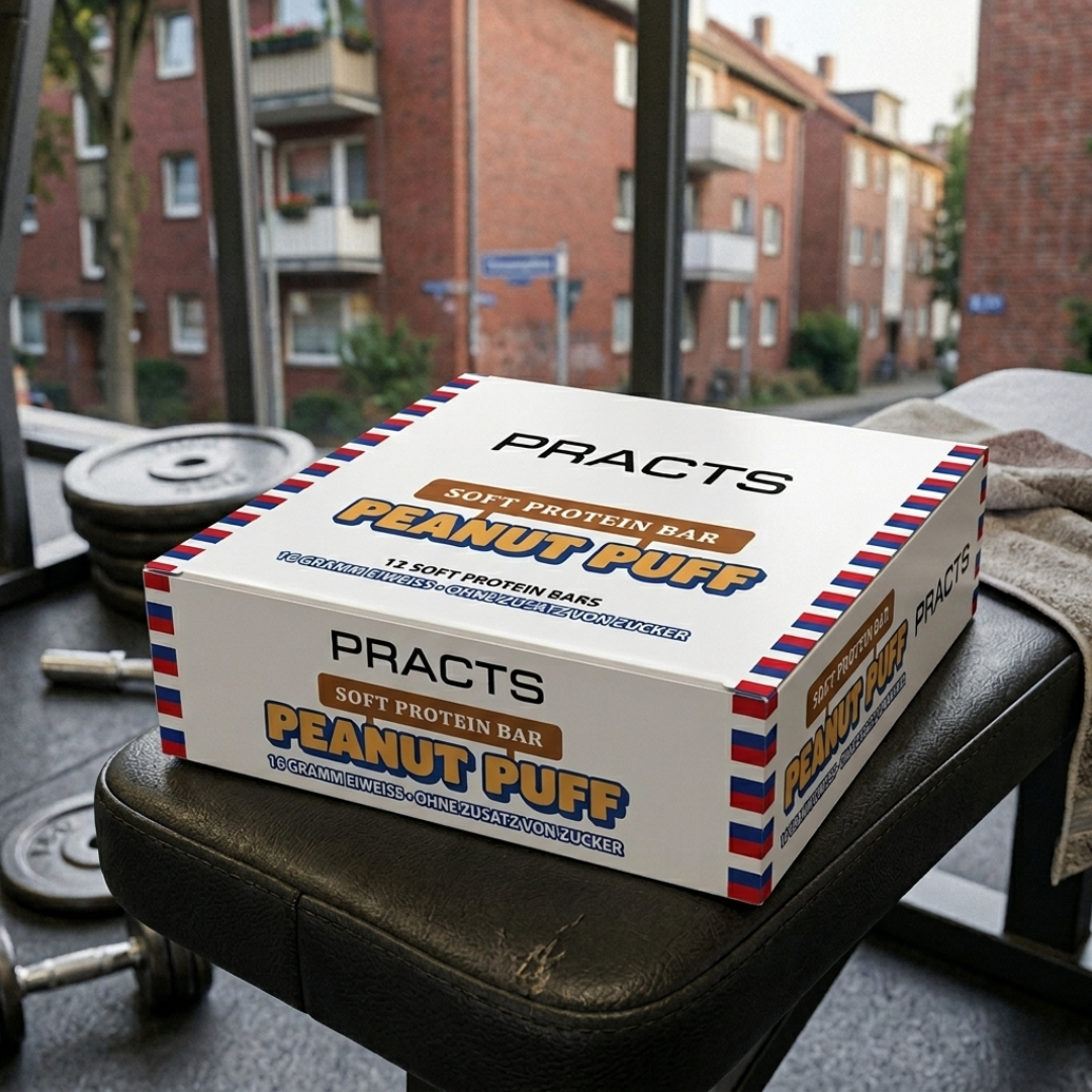 PRACTS Peanut Puff Protein Bars-DE