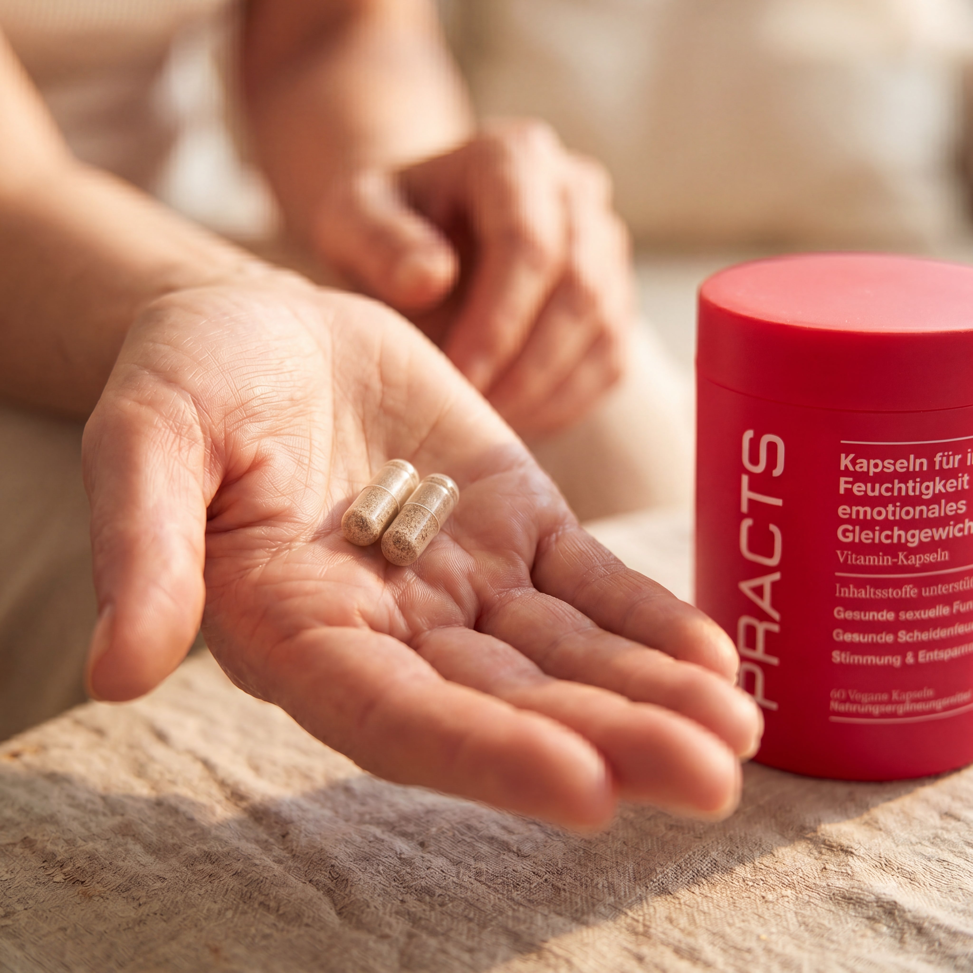 PRACTS Kapseln für Intimfeuchtigkeit & emotionale Balance
