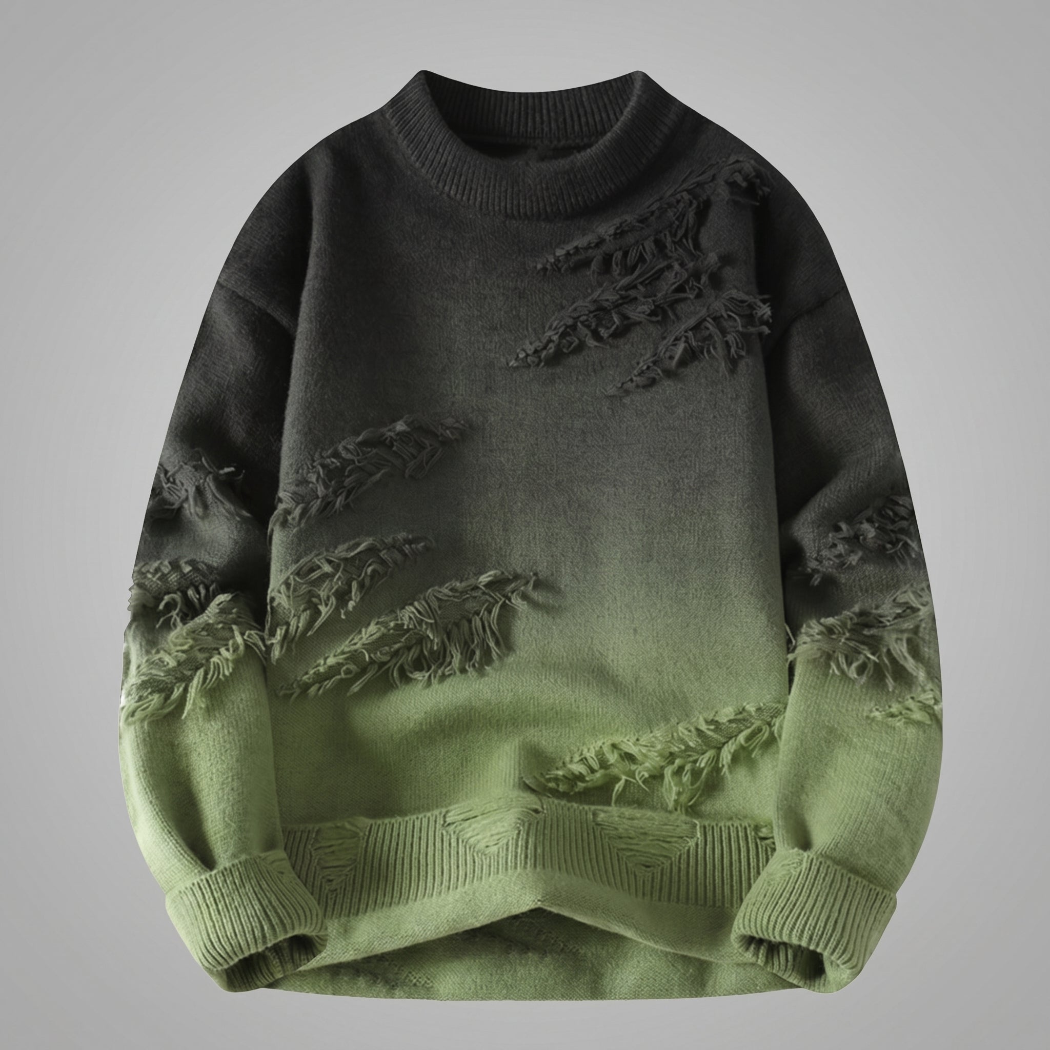 PRACTS Urban Verblasstes Distressed Rundhals-Sweatshirt
